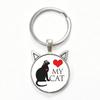Yin Yang Double Cat Ear Gem Keychain - Trendy Unisex Alloy Accessory