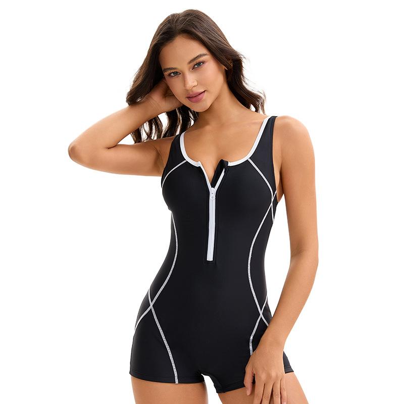 Women's One-Piece Swimsuit Conservative Sexy Backless Diving Suit Sports Swimming Suit