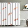 Home Decor Bedruckter Duschvorhang Für Badezimmerdekoration Moderne Wasserdichte Vorhänge Mit Orangenem Fischmuster