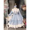 Adult Girl New Cute Sweet Student Long Sleeve Lolita Dress Performance Party Performance Dress
