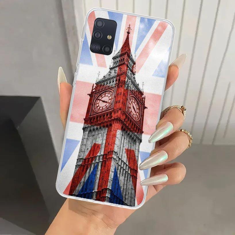 Union Jack England UK Flag Phone Case for Samsung Galaxy A52 A32 A22 A12 A02S A50S A30S A10S Note 20 Ultra 10 Plus S10 A31 A20 A