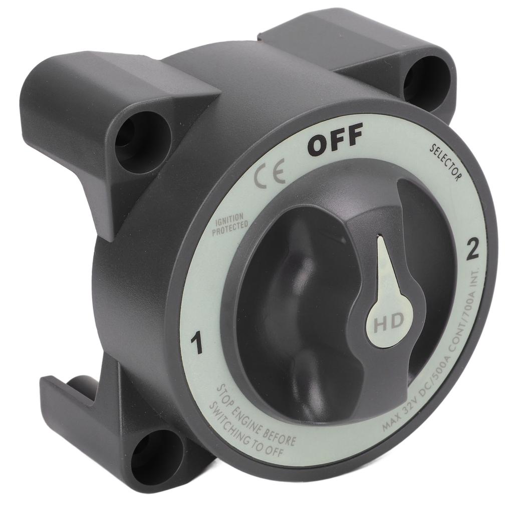 500A 3 Position Battery Disconnect Switch Power Cut Master Switch IP66 Waterproof Ignition Protectio