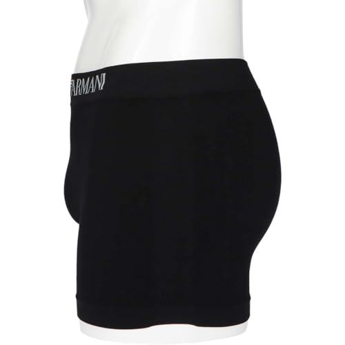 Emporio Armani Seamless Boxer Shorts, Front Closure, Men's Underwear, EU Size 21, Beige, 54045281