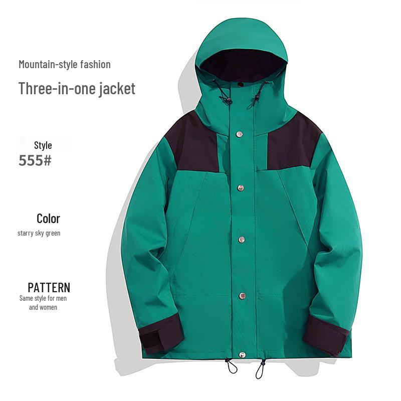 Windproof & Waterproof 3-in-1 Workwear Jacket with Logo for Autumn/Winter