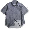 Quintet Striped Short Hickory Work Made In American Casual VINTAGE 33 Men's Shirt, Sleeve, Shirt, Japan, Style, EL, 11-70562 (M, Navy)