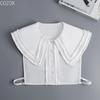 Girls Bowknots Lapel Shirt Detachable Collar Autumn Sweater Blouse Women Fake Collar Girls Removable Shirt Neck False Collar