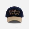 Hat women's new trendy brand letter embroidery baseball cap men's street fashion contrasting color splicing cap