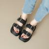 Platform sandals women's summer new Internet celebrity fashion women's one-button Roman sandals women's wide strip muffin shoes