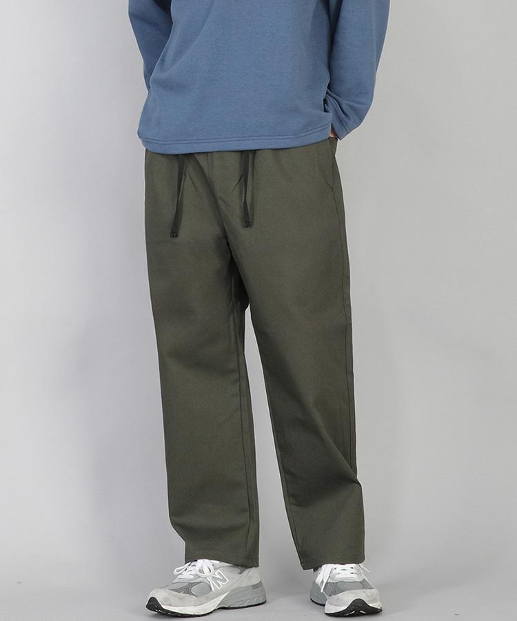 Seinteukeulu Plain Tapered Cotton Pants Rtp-380 Khaki