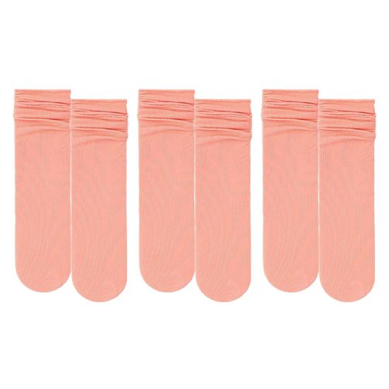 3 Paia Calzini Traspiranti in Seta Ghiaccio Estivi Ultrathin Calzini a Mezza Gamba Color Caramella Calzini a Spugna Casual Calzini alla Caviglia con Bordo Arrotolato