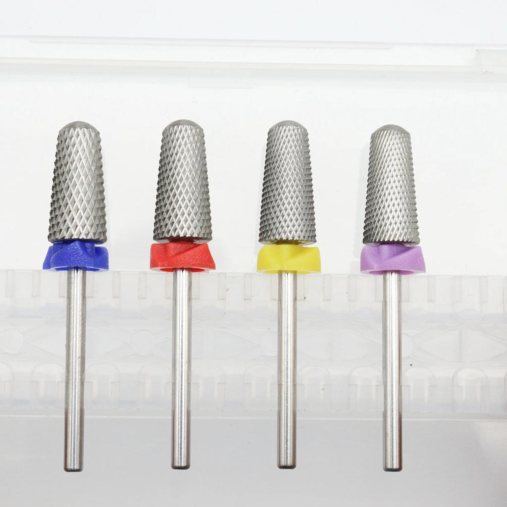 Cone Round Cross Teeth Carbide Nail Drill Bit Electric Manicure Drills Milling Cutter Burr Apparatus Nail Files Bits