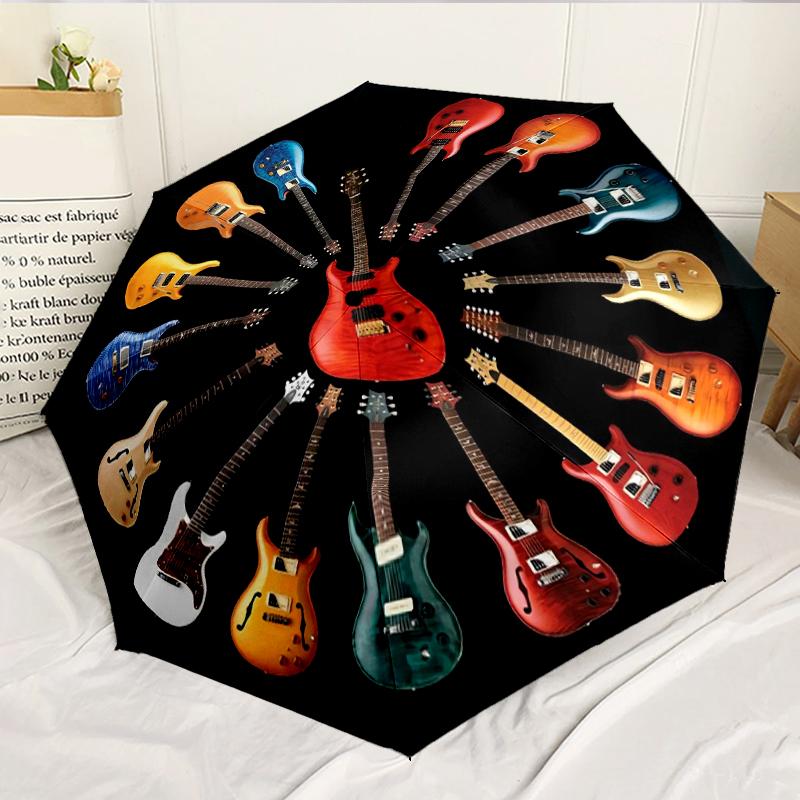

Colorful Guitar Dreams 8-Frame for Travel, camping, Casual Lightweight Portable Umbrella, Essential for every family Holidays Birthday Gift