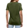 Moda feminina casual estampado manga curta gola redonda pulôver tops