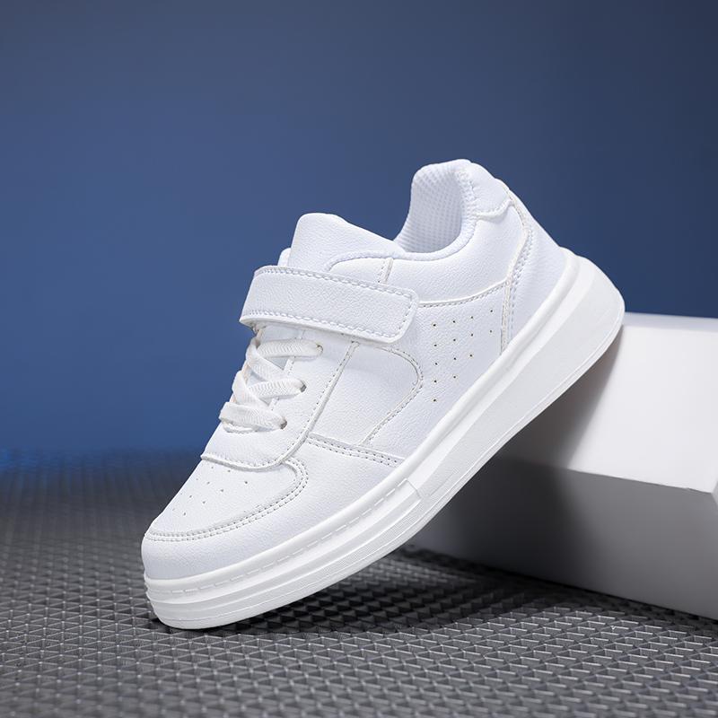 New Children Sneaker Boys Casual Shoes Black Leather Flat Student Walking Shoes Non-slip Girl Lightweight Sports Tennis Footwear
