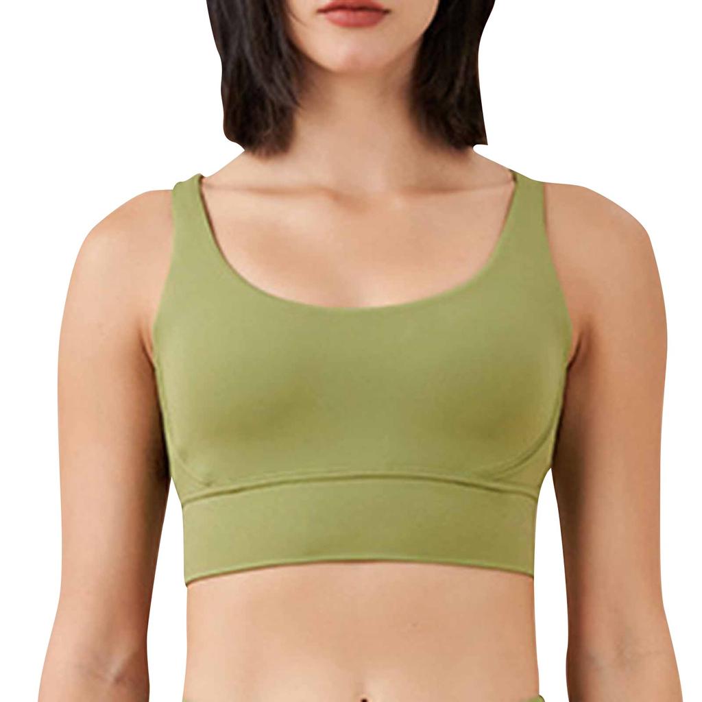 Double-sided Brushed Cross Back Sports Shockproof Gathered Yoga Fitness Vest