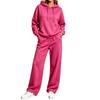 Women's 2 Piece Lined Hoodie and Wide Leg Pants Set Casual Tracksuit for Fall Winter
