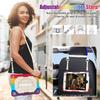 iPad 10.2 Contrast Shoulder Strap Case: 360° Rotating, Dual-Layer, Silicone Protective Cover for iPad 9/8/7