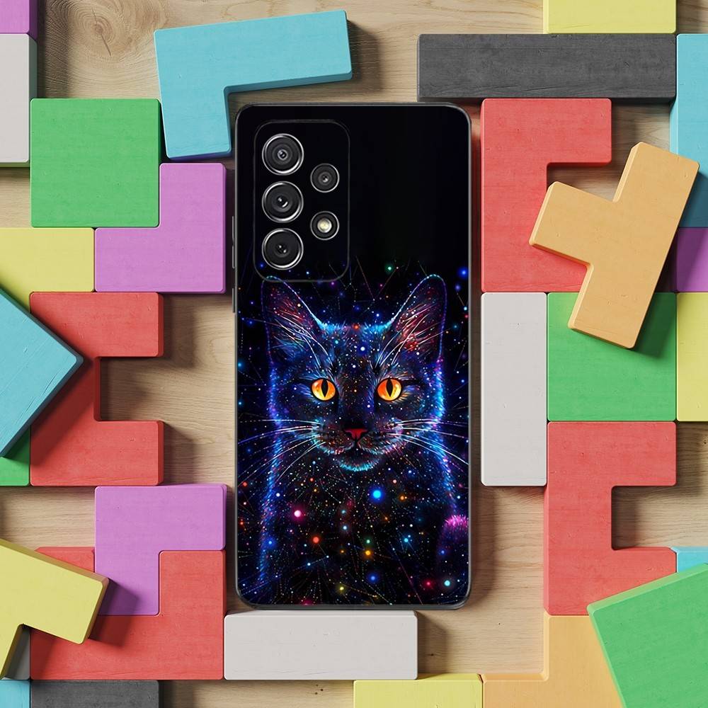 Colorful Art Animals Case For Samsung S23,S25,S20,S10,S9,S21,S24,S22,Ultra,FE,Plus,Lite,Soft Silicone Black