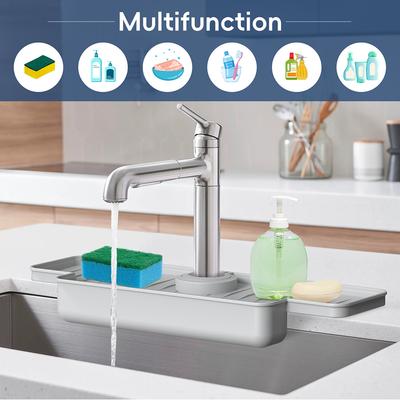 Multifunktionale Spülbeckenarmatur Abtropfmatte Platzsparend Stabil Abtropfgestell Für Badezimmer Zuhause