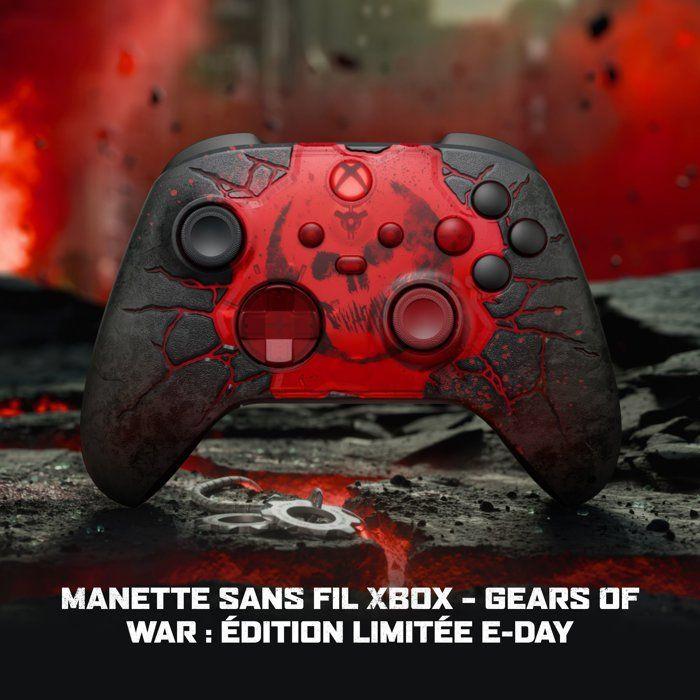 Manette sans fil – Xbox – Édition limitée Gears Of War – Sans fil – Compatible Xbox Series X|S, Xbox One, PC et Cloud