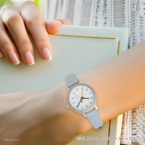 Fieldwork Women's Analog Watch with Leather Strap, Gray, Easy to Read, Concealed, JN008-5