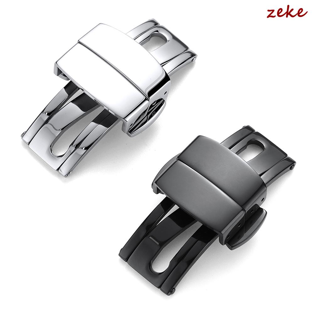 Watchband Buckle Stainless Steel Watch Strap Folding Buckles Clasps 16mm 18mm Double Press Polished Button Watches Accessories