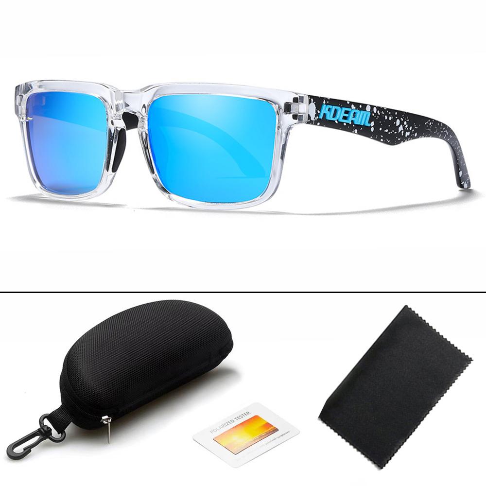 

New KDEAM Original Brand Design Men s Polarized Sunglasses Photochromic Glasses Fashion Women Shades For Driving With Case With Hard Case