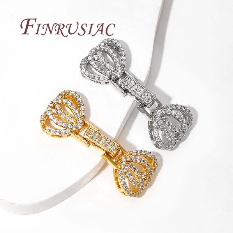 18K Real Gold Plated Brass Connectors Clasps For Jewelry Making DIY Fasteners For Bracelets Accessories,Locks For Jewelry