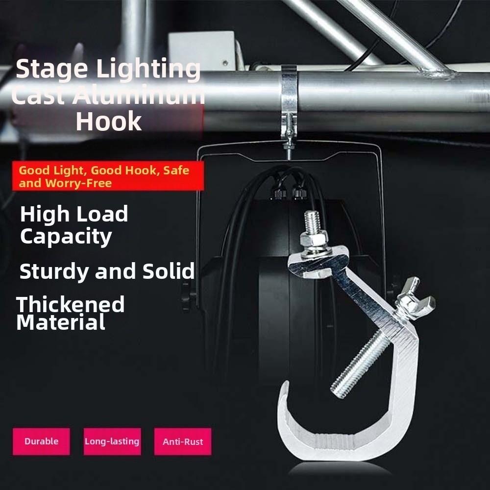 10pcs Stage Lights Hangings Light Hook Aluminum Alloy Lights Clamp Bracket Stage Lights Clamps High Load-bearing