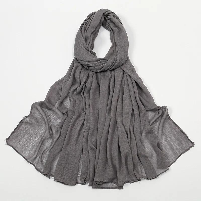 2024 Soft Rayon Cotton Muslim Hijabs for Women Scarf Plain Shawls Femme Musulman Viscose Rayon Headscarf Islamic Turban Headband