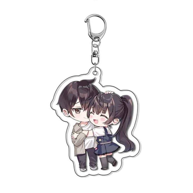 1pc Anime Sometimes Hides Her Feelings in Russian Cartoon Keychain Masachika Alisa Yuki Suou Bag Tag