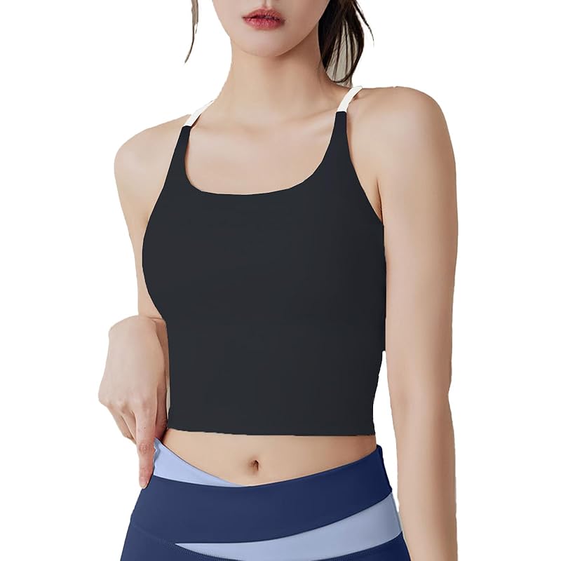 

[Oekki] yoga tank top women camisole tank top women sports bra training running bra ladies sports tops High elastic sweat-absorbent breathable chest