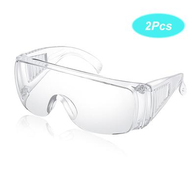 2 Stück Transparente Staubdichte Sandschutzbrille Arbeits-Schutzbrille zum Stoppen von Speichel