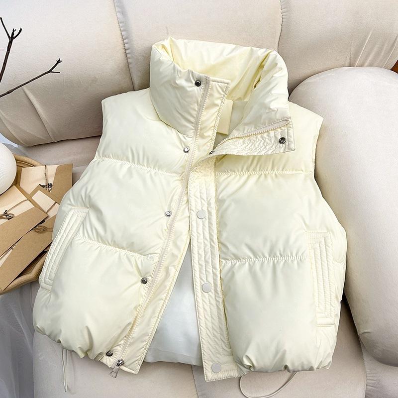 Cotton Vest Women's Short Autumn and Winter Korean Version Vest Padded Jacket Thickened Vest
