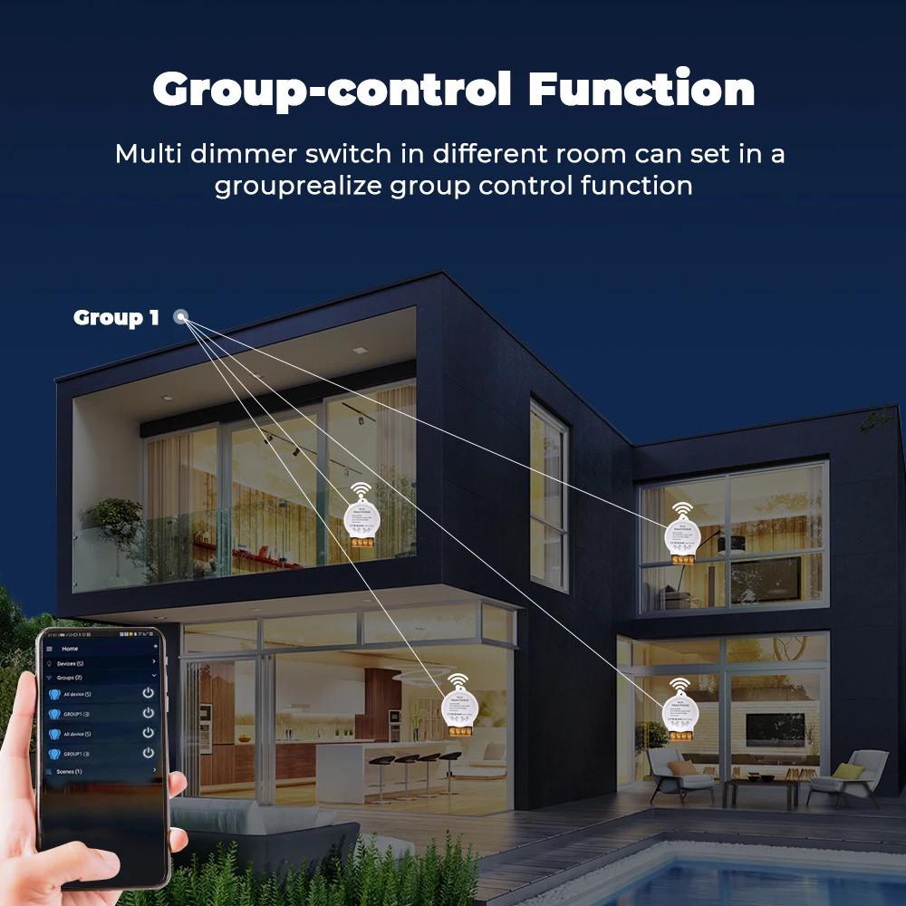 High Power 30A WiFi Smart Switch with Metering, 90-250V, Tuya APP Remote Control