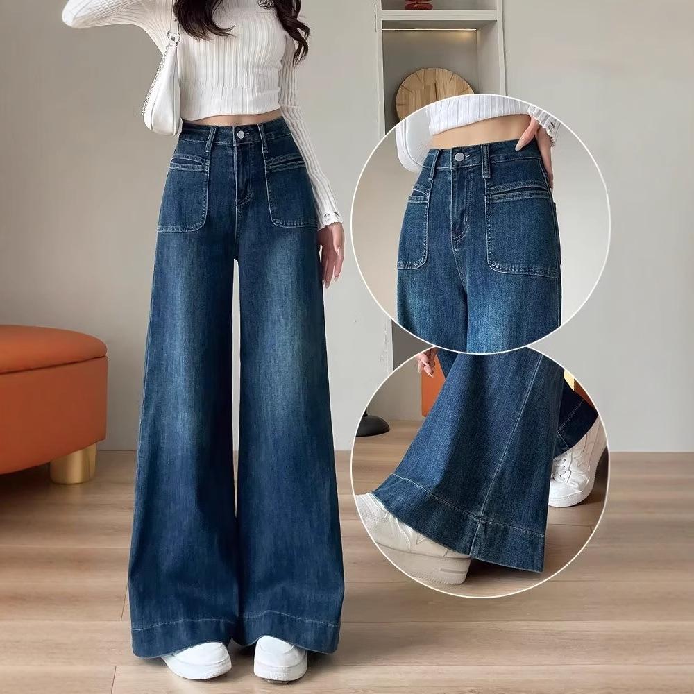 

Women s Extra Long High Waist Wide Leg Jeans - Spring/Autumn 2025 Collection S: 155-165cm (75-90 lbs)