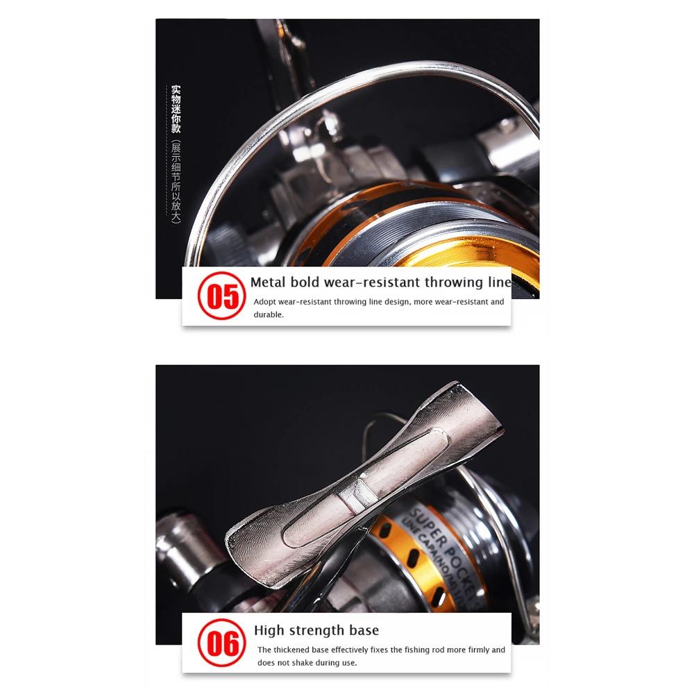 Mini Spinning Fishing Reel 6KG Max Drag Power Metal Coil for Winter Ice Lure Saltwater Freshwater Small Outdoor Fishing Wheel 260319