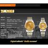"Classic Women's Analog Quartz Watch Gold Silver Stainless Steel Waterproof Casual Simple Date"