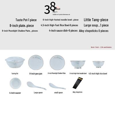Spring Serenity 38-Piece Bone China Dinnerware Set