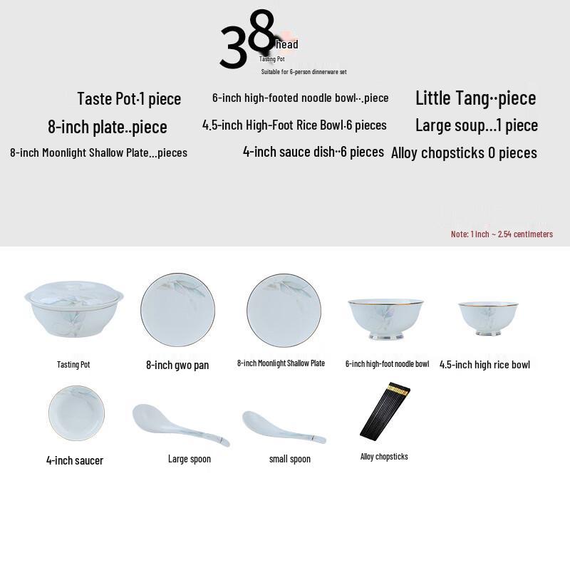 Spring Serenity 38-Piece Bone China Dinnerware Set