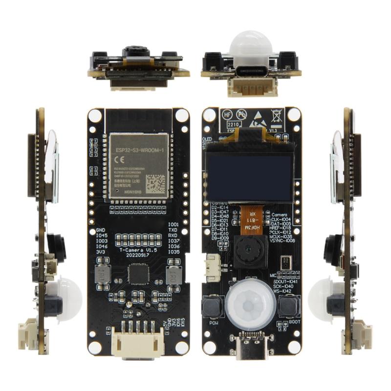 T-Camera-S3 ESP32-S3 Development Board WiFi Bluetooth-compatible Module 0.96-inch OLED Screen OV2640 Camera -Slot