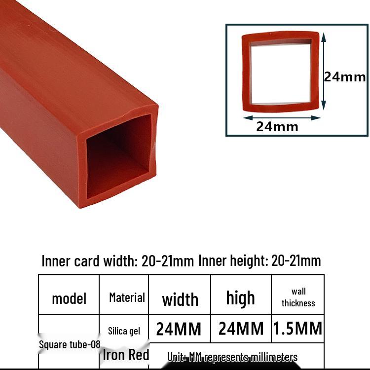 High-Temperature Resistant Silicone Square Tubing: Durable, Customizable, Aging-Resistant Rubber Sheath and Hollow Sealing Strip.