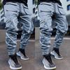 Men's Spring and Fall Multi-pocket Casual Work Pants Loose Drawstring Sweatpants