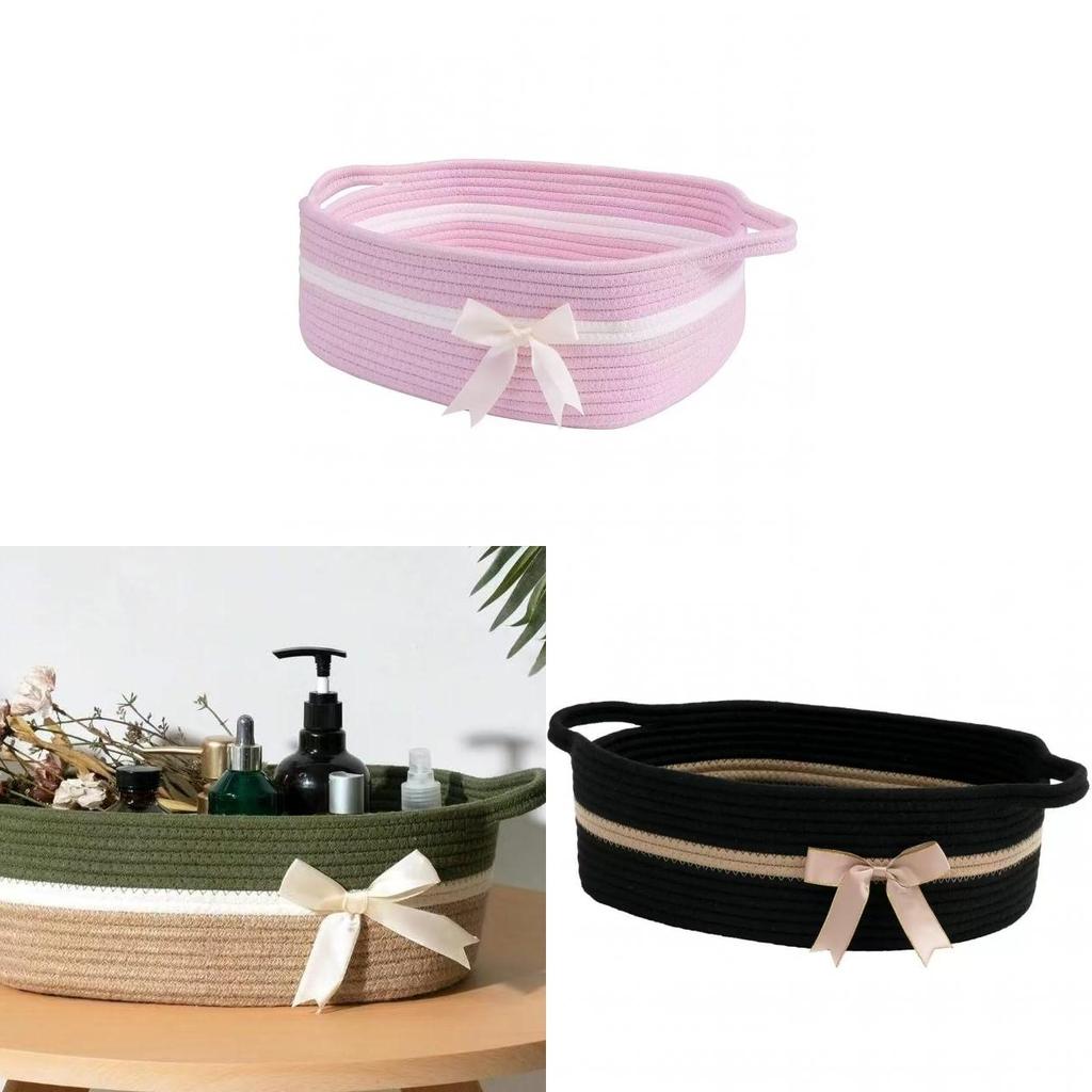 Cotton Rope Storage Basket With Cute Design For Home Organization And Pet Toys