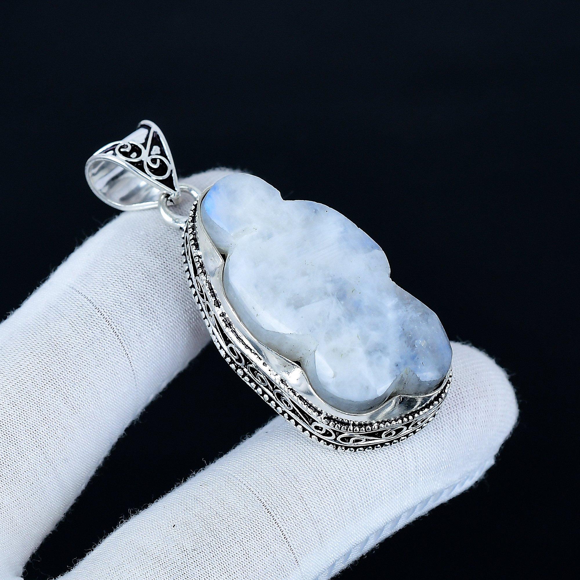 

Кулон Облако из Радужного Лунного Камня, Ювелирные Изделия из Серебра 925 пробы Ручной Работы, Серебряный Кулон с Лунным Камнем, Ювелирные Изделия для Вечеринок для Женщин, Кулон 5.5 белый