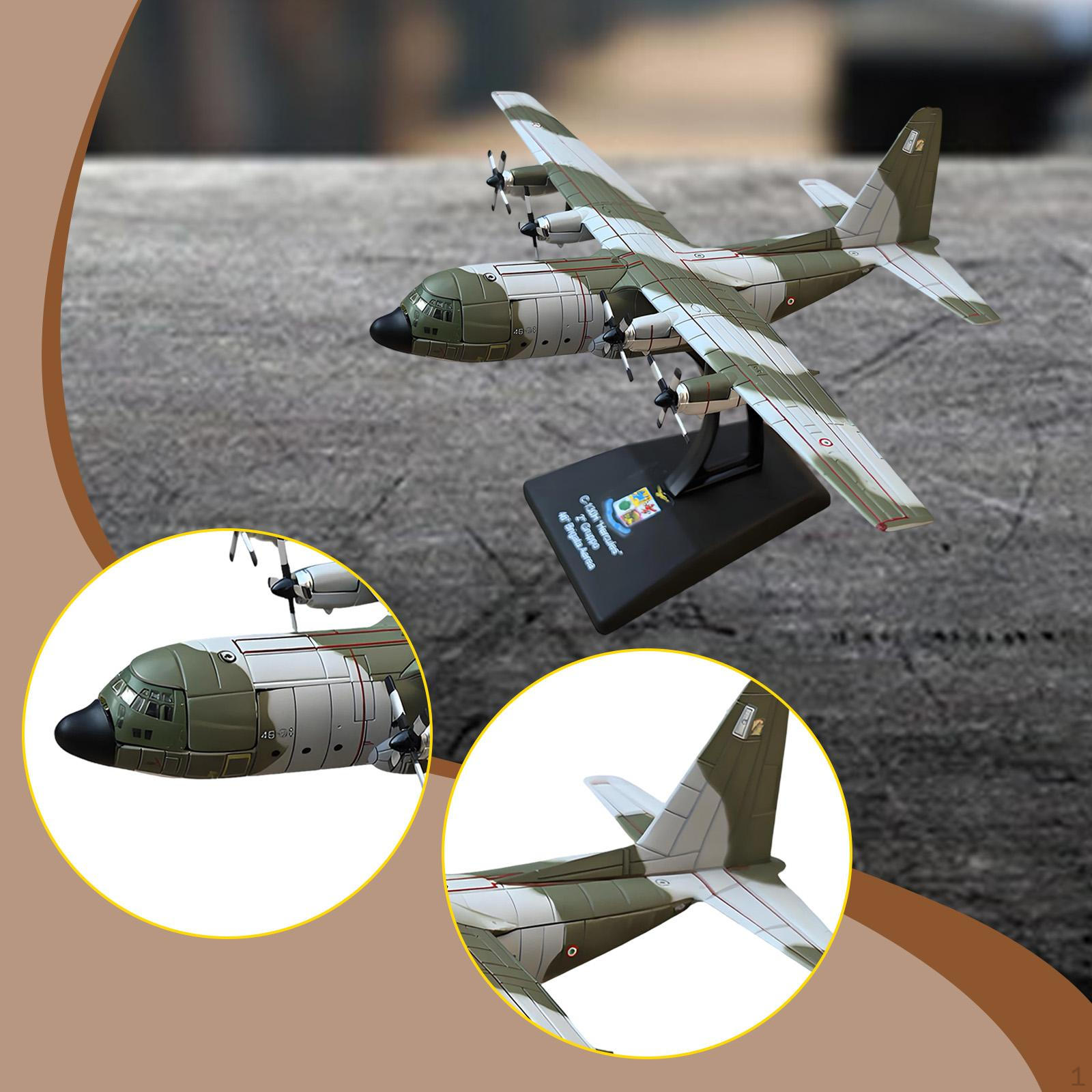 

1:Модель транспортного самолета C-130H 250-го масштаба с подставкой для демонстрации Украшение Имитация истребителя для