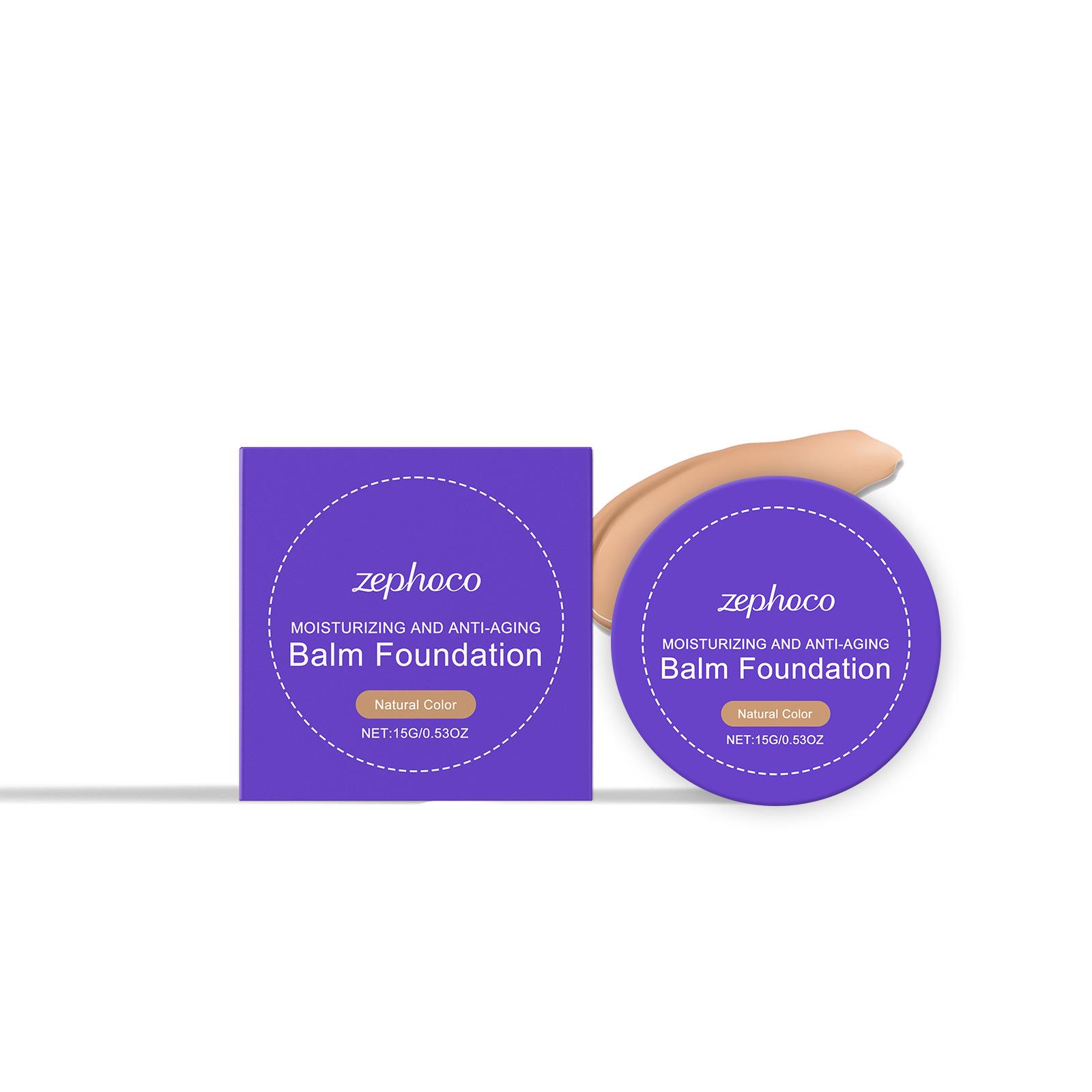 Zephoco Moisturizing Foundation Cream - Lightweight & Adherent, Nourishing & Translucent for Oily & Dry Skin, Concealing Care