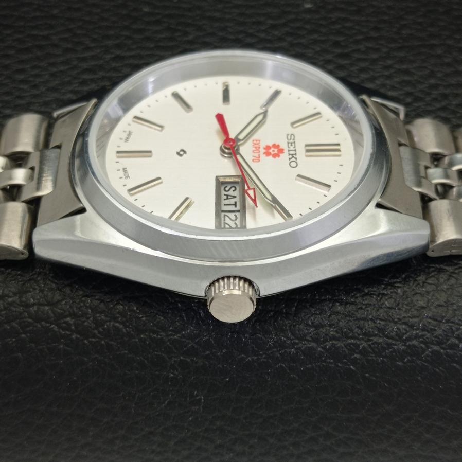 REFURBISHED SEIKO EXPo 70 AUTOMATIC 6309A JAPAN MENS SILVER DIAL WATCH A427265-2 QRL-a427265