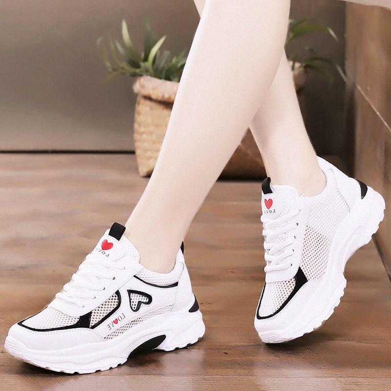 Dad shoes girl 2025 spring and summer new versatile casual platform ins trendy thin mesh breathable sports shoes