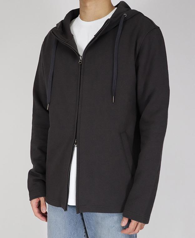 Nens Two-Way Zip-Up Hoodie (Charcoal)